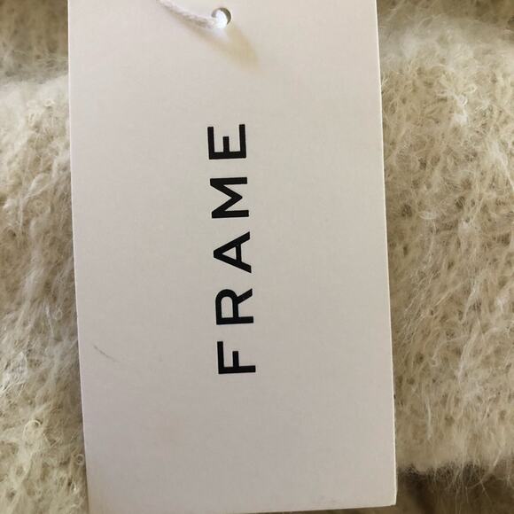 Frame Denim Lounge Cardi in Off White Alpaca Large NWT - Picture 13 of 14